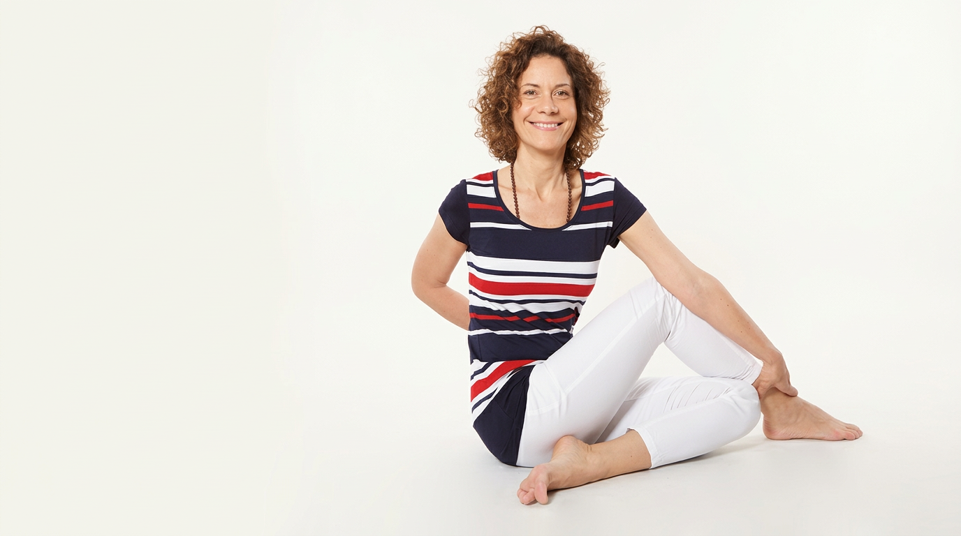 Ženska v sproščeni jogijski pozi